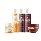 Kit Ph Control - Shampoo, Condicionador, Máscara, Creme de Pentear e Gelatina (5 Itens)